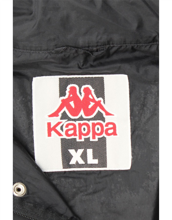 KAPPA Herren Graphic Windjacke UK 42 XL Schwarz Nylon