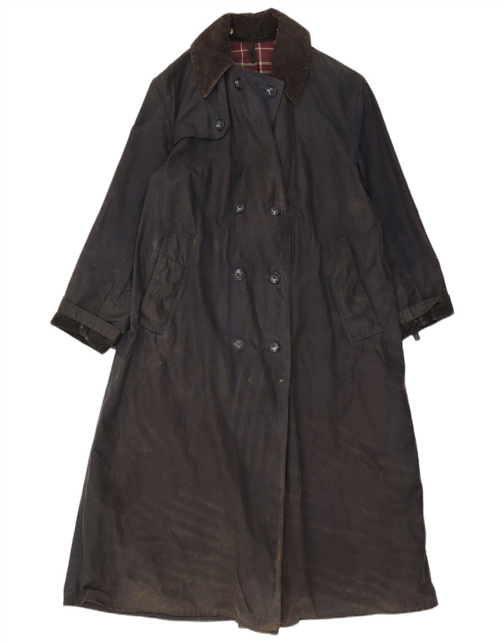 Barbour Damen-Mantel aus gewachster Baumwolle, UK 12, mittelmarineblaue Baumwolle