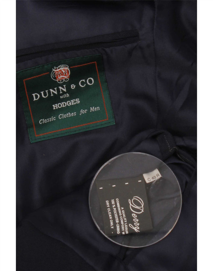 Dunn &Co Herren-Blazer mit 2 Knöpfen, UK 40, Größe L, Marineblau, Polyester