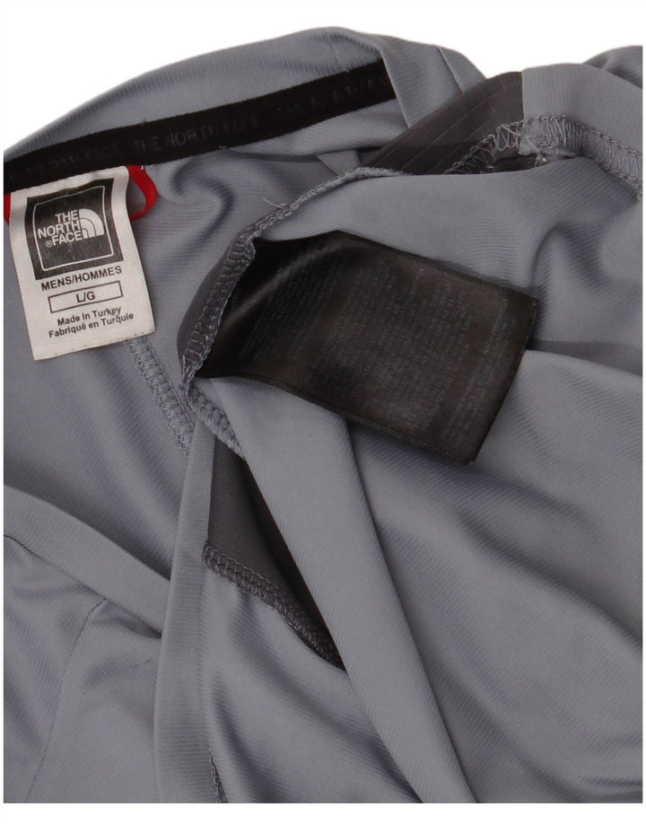 The North Face Herren-T-Shirt-Oberteil, großes graues Colourblock-Polyester