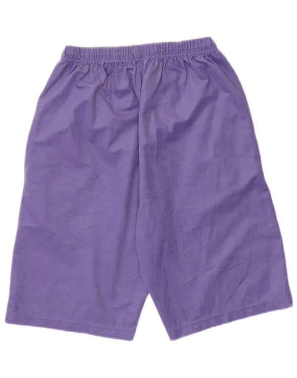 VINTAGE Damen Sportshorts UK 12 Medium Purple Triacetate
