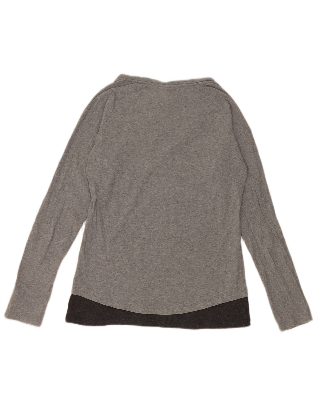 Champion Damen Heritage Fit Graphic Top Langarm UK 12 Mittelgrau