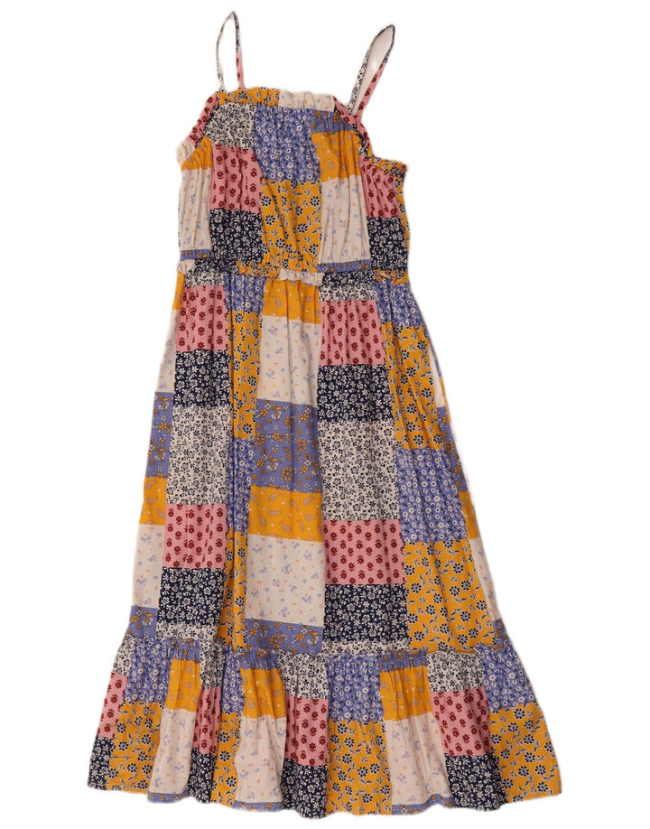 Marks & Spencer Mädchen-Sommerkleid, 12–13 Jahre, mehrfarbig, Patchwork-Baumwolle