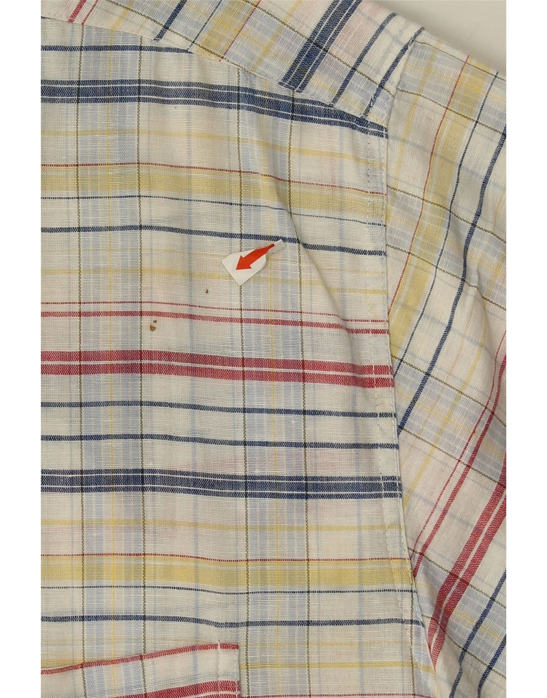 VINTAGE Mens Short Sleeve Shirt XL Multicoloured Striped Vintage Vintage and Second-Hand Vintage from Messina Hembry 