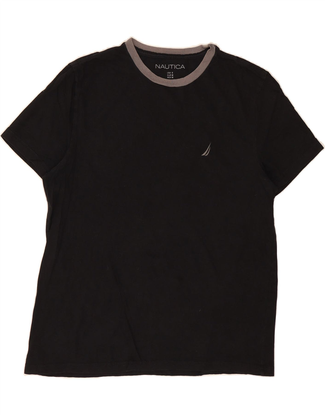 NAUTICA Mens T-Shirt Top Small Black Vintage Nautica and Second-Hand Nautica from Messina Hembry 