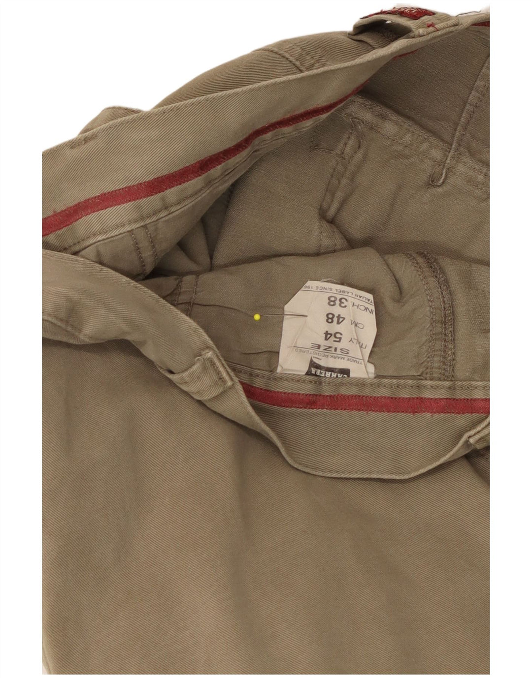 Carrera Herren gerade Cargohose W38 L33 Khaki Baumwolle