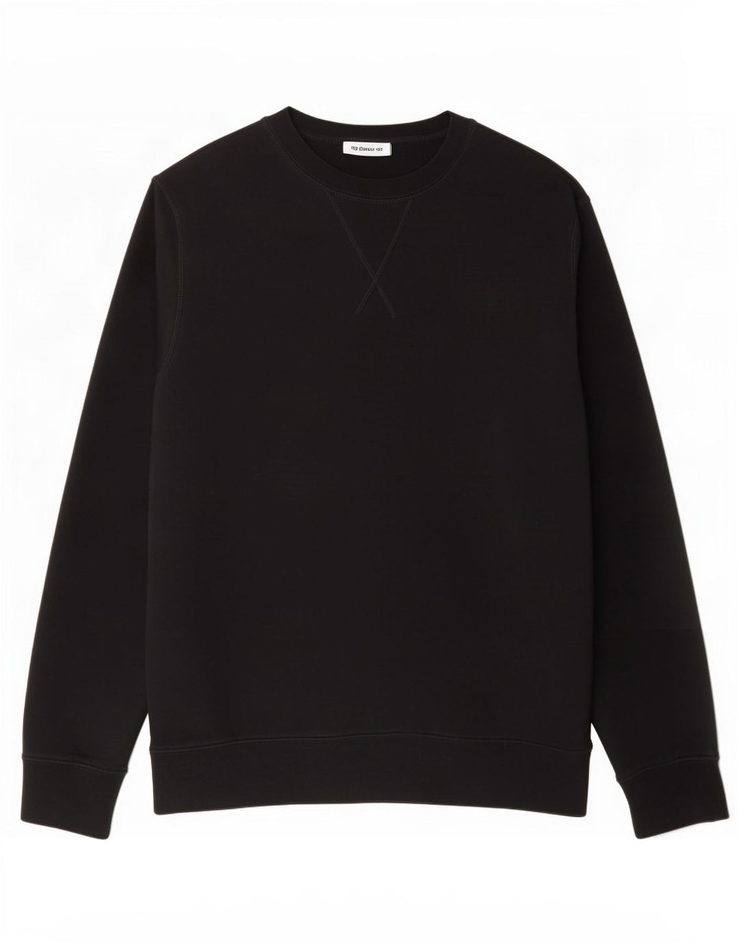 Marks & Spencer Herren-Sweatshirt mit normaler Passform, mittlere schwarze Baumwolle