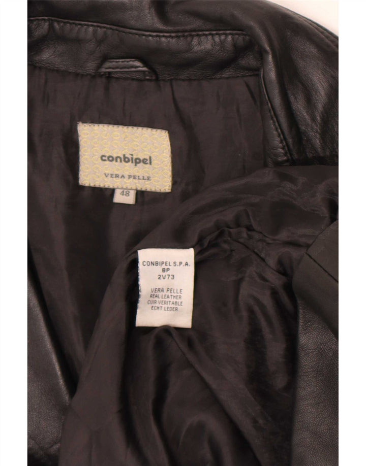Conbipel Damen Ledermantel IT 48 XL Schwarz