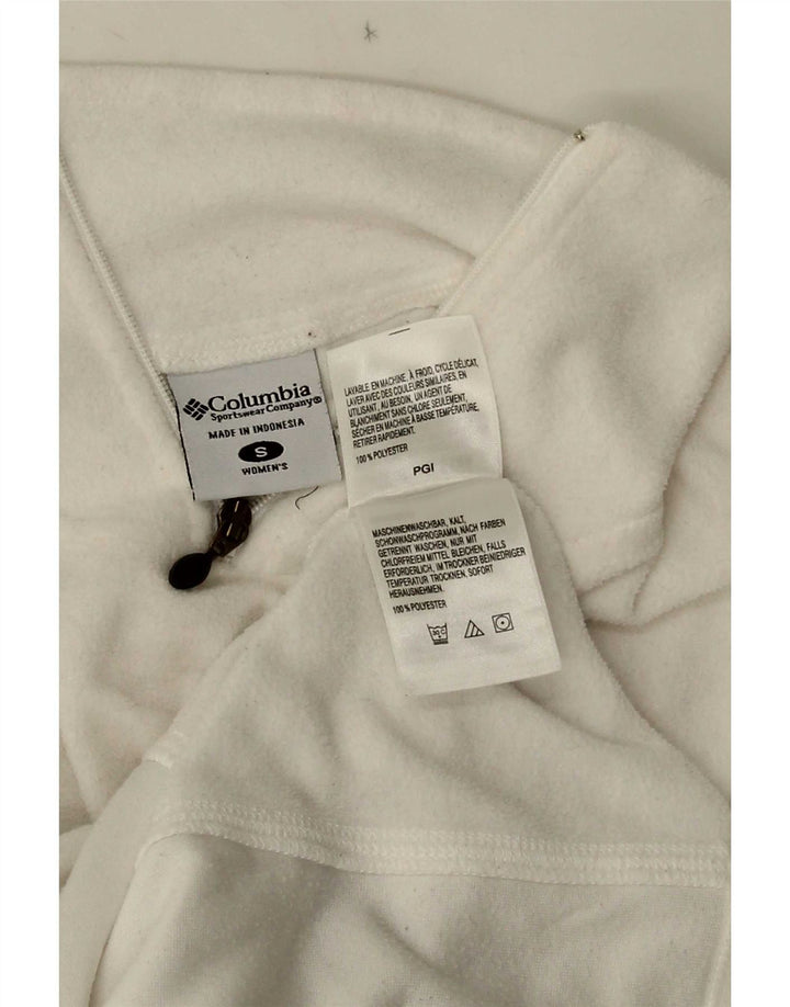 Columbia Damen-Fleecepullover mit Reißverschluss am Hals, UK 10, Größe S, Weiß, Polyester