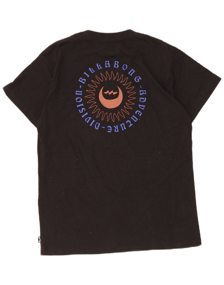 Billabong Herren Grafik-T-Shirt-Oberteil aus mittelschwarzer Baumwolle