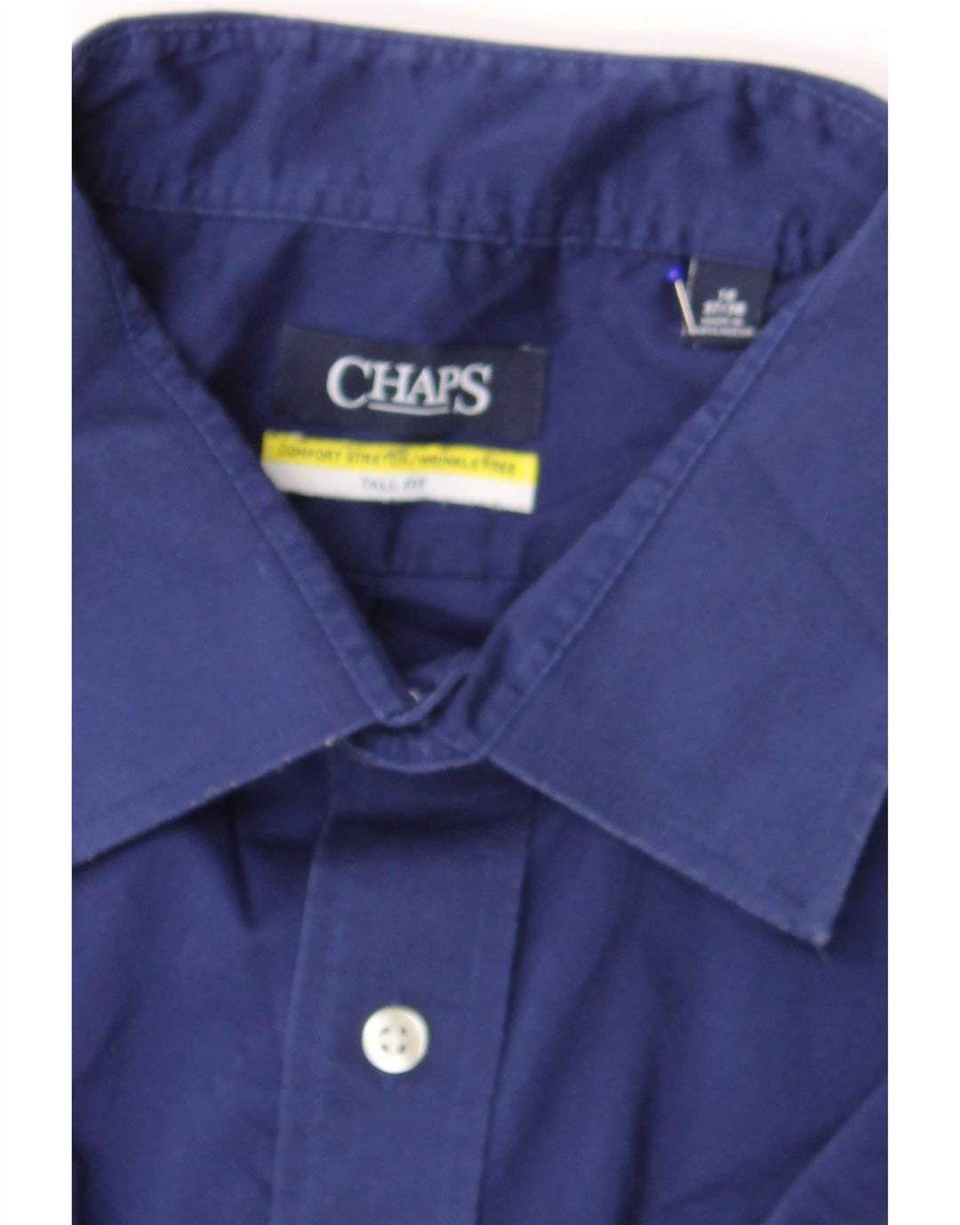 Chaps Herren-Hemd, groß, Größe 18, 2XL, blaue Baumwolle