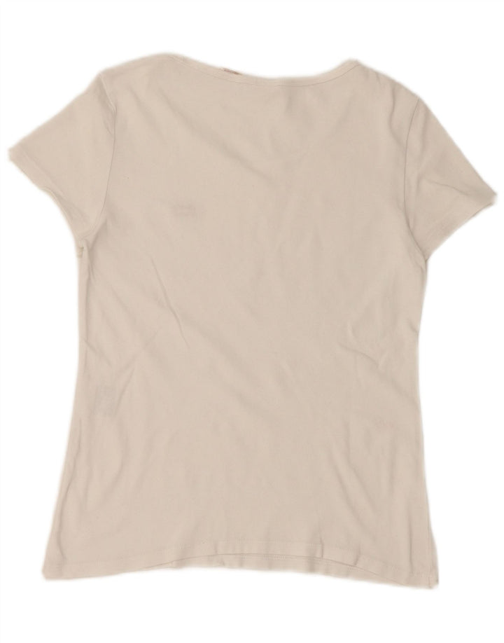 Levi's Damen Crop T-Shirt Top UK 12 Medium Weiß
