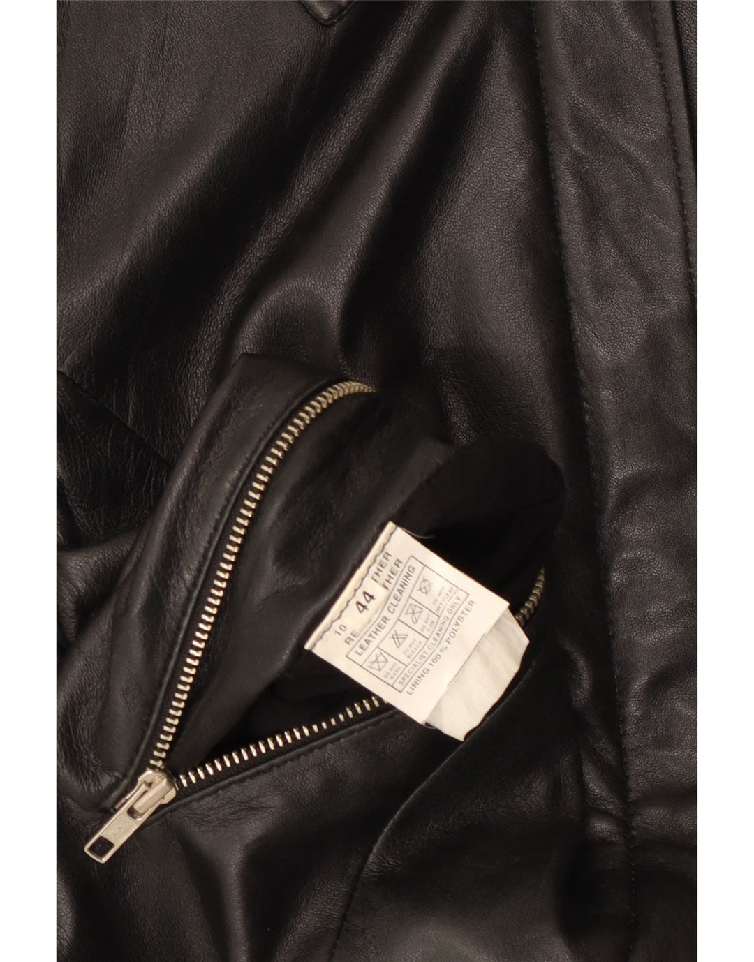 Vintage Damen Lederjacke IT 44 Mittelschwarzes Leder