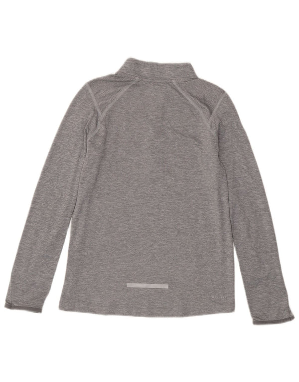 Nike Dri Fit Pullover-Trainingsanzugoberteil für Jungen, 10–11 Jahre, mittelgrau meliert