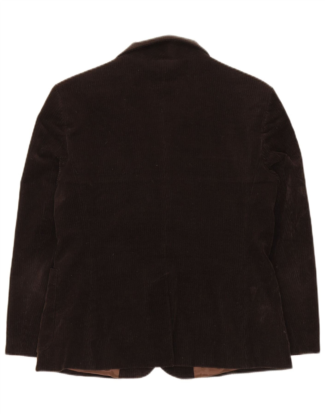 Benetton Damen-Blazerjacke aus Cord mit 3 Knöpfen, IT 46, große braune Baumwolle