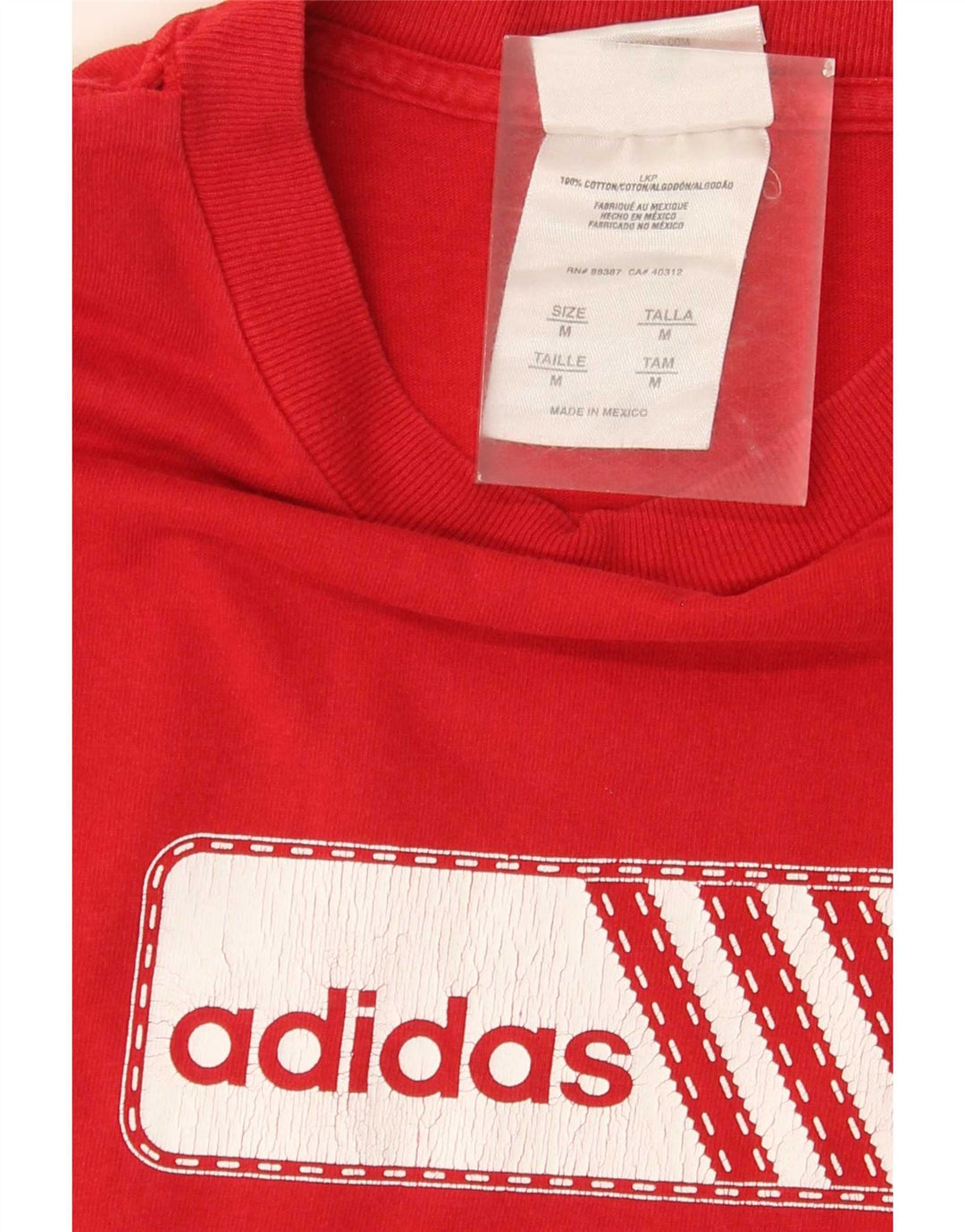 Adidas Herren Grafik-T-Shirt aus mittelroter Baumwolle