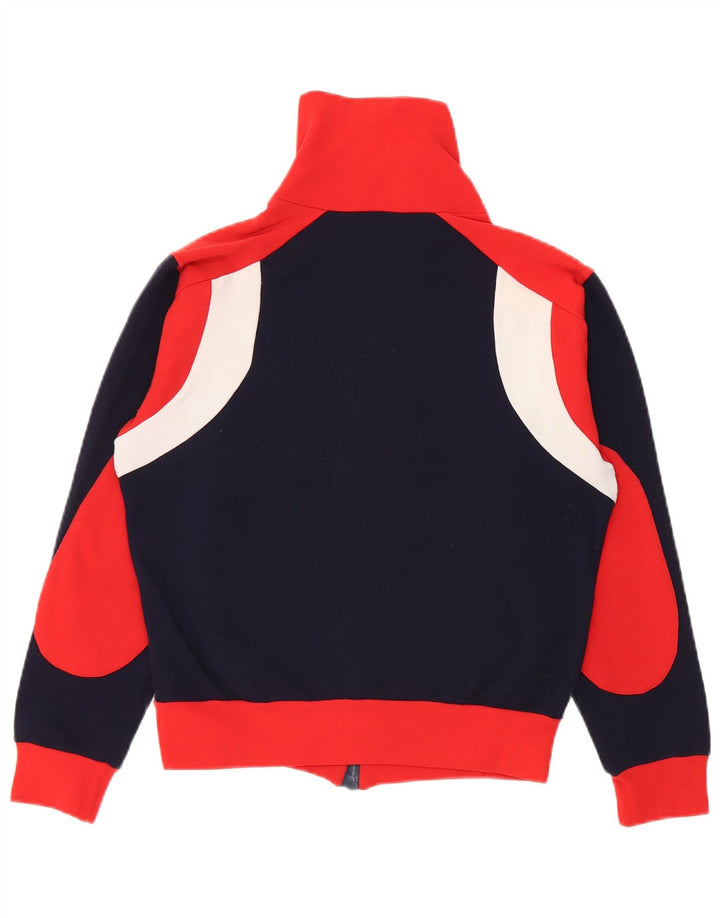Vintage Herren Trainingsanzug Top Jacke 2XS Marineblau Colourblock Polyamid