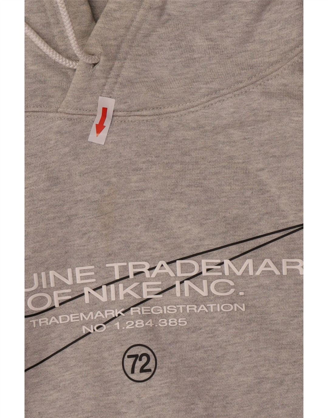 Nike Herren-Kapuzenpullover mit Grafik, Größe S, graue Baumwolle