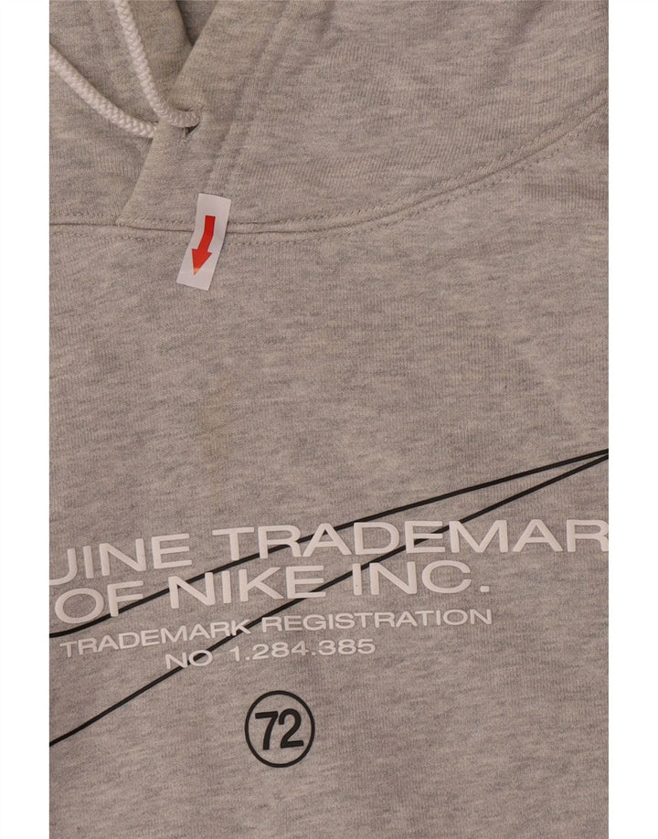 Nike Herren-Kapuzenpullover mit Grafik, Größe S, graue Baumwolle
