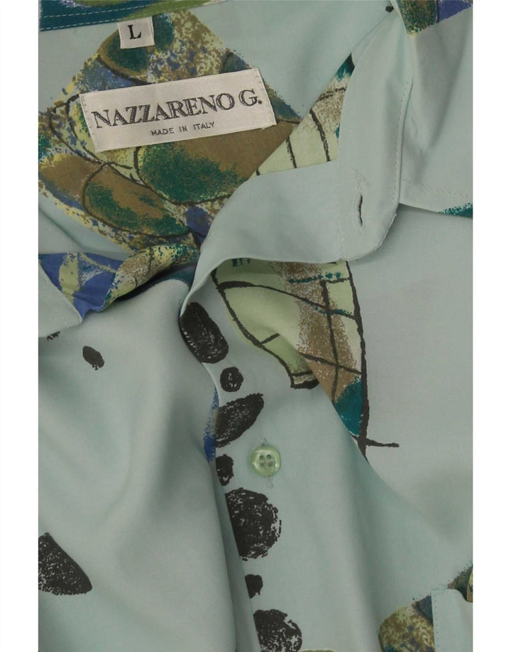 Nazzareno G. Herren-Hemd, groß, blau, Patchwork