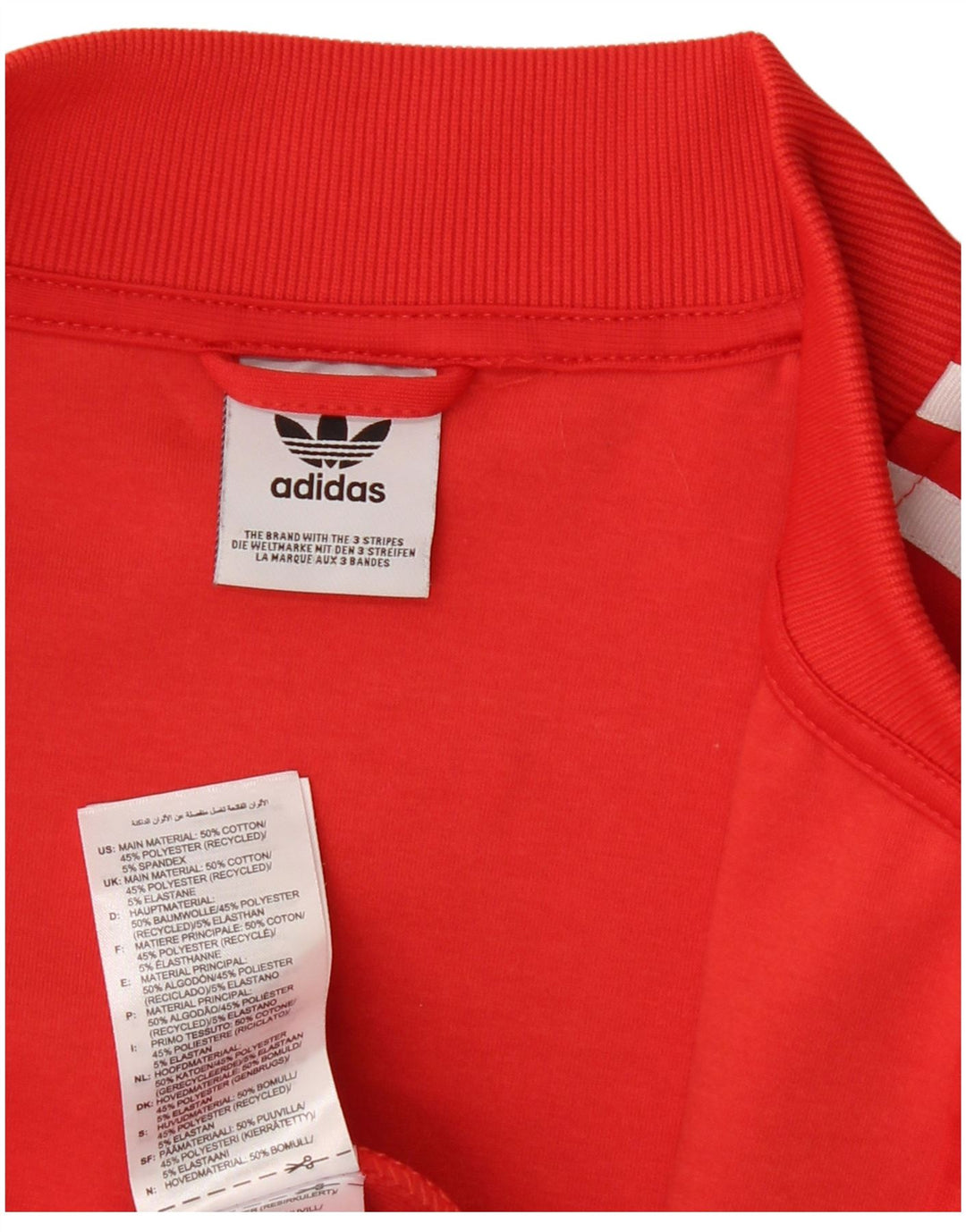 ADIDAS Herren-Trainingsanzug-Top-Jacke, kleine rote Baumwolle