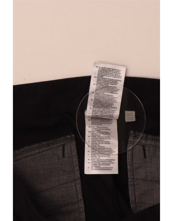 Adidas Herren Slim Chino Hose W34 L32 Schwarz Polyester