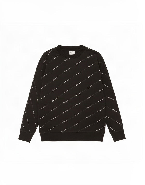 Champion Sweatshirt-Pullover mit Grafik für Jungen, 11–12 Jahre, Größe L, schwarze Baumwolle