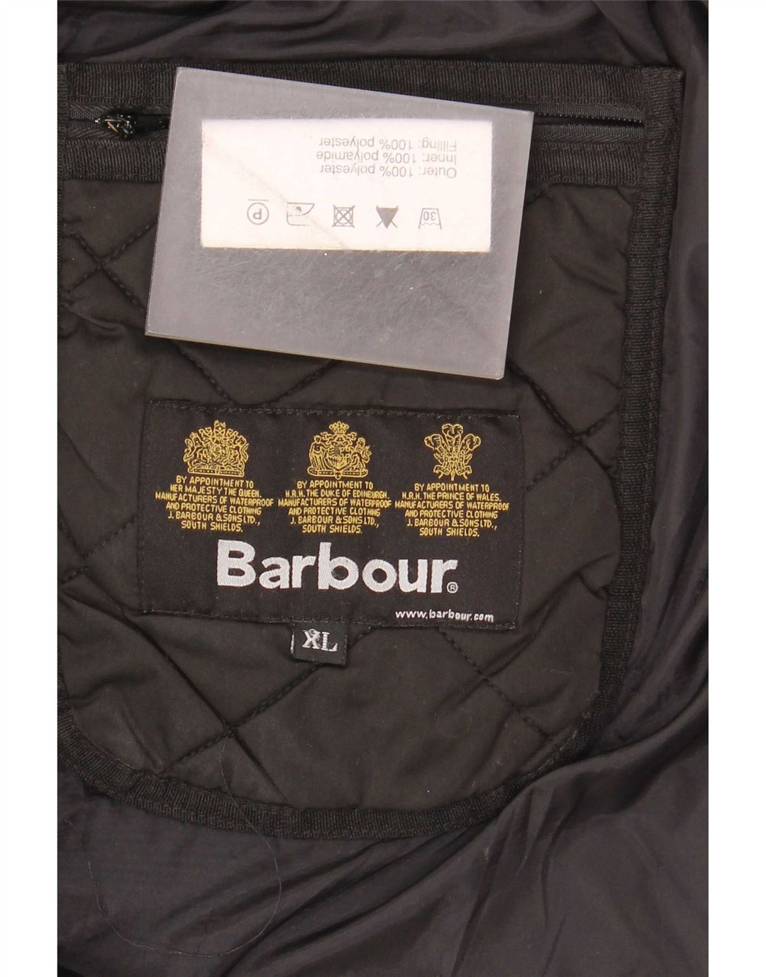 Barbour Herren Steppjacke UK 42 XL Schwarz Polyester
