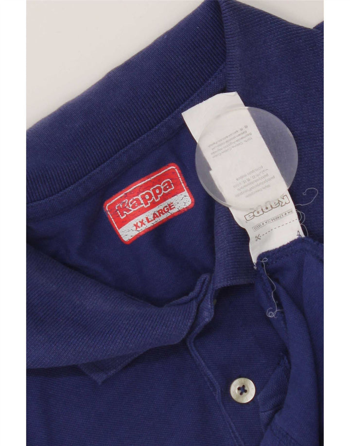 Kappa Herren Poloshirt 2XL Blau Baumwolle