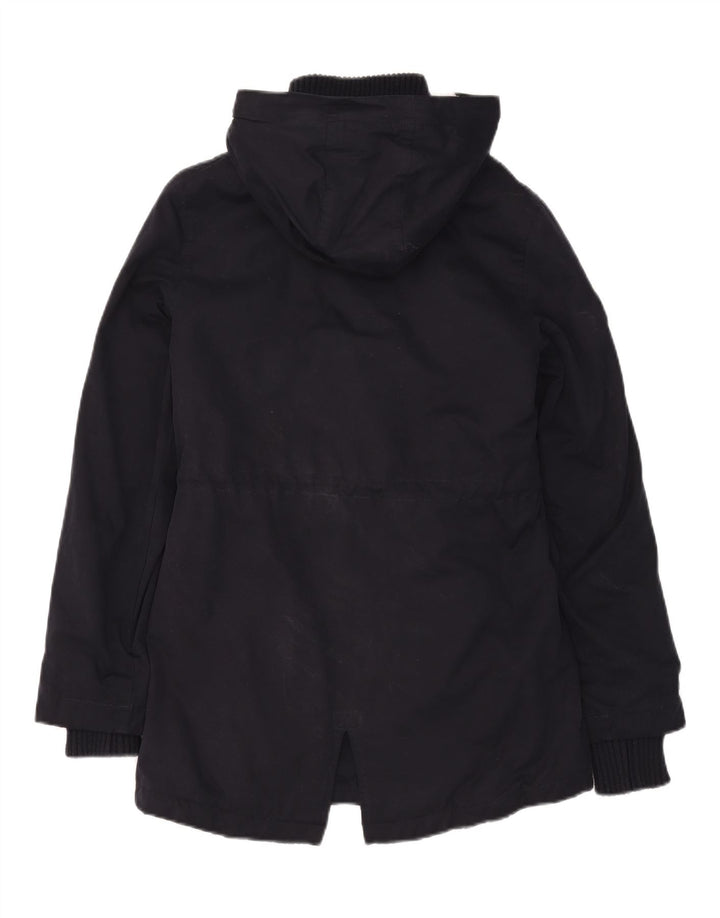 Superdry Damen-Parka mit Kapuze, UK 10, Größe S, Marineblau, Polyester
