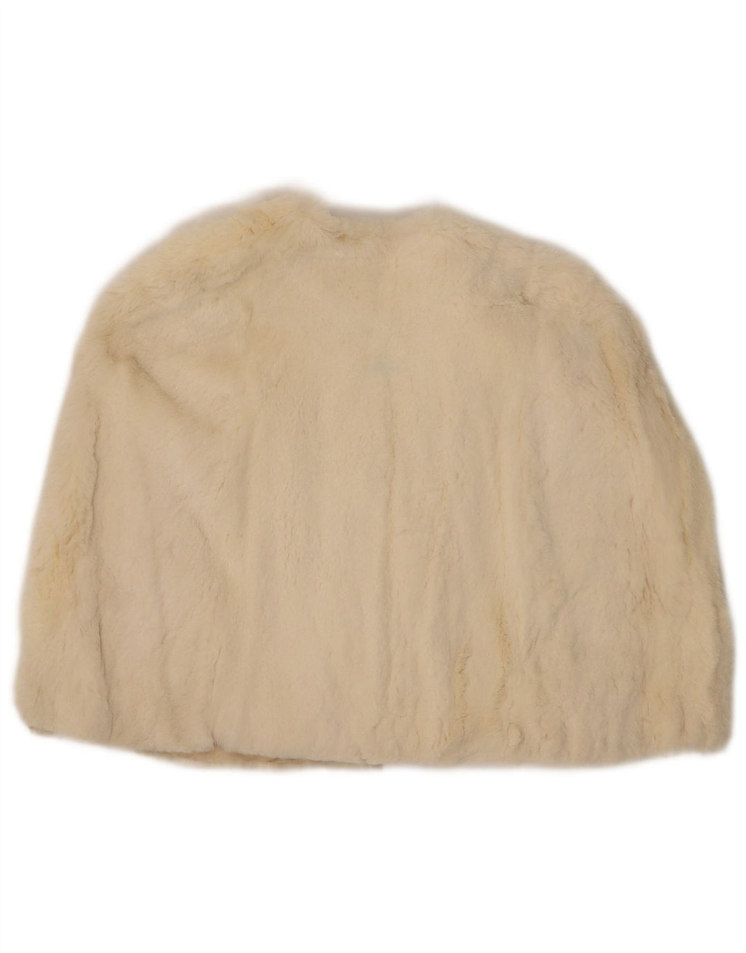 Vintage Damen Capelet-Mantel aus Kunstfell, Einheitsgröße, gebrochenes Weiß