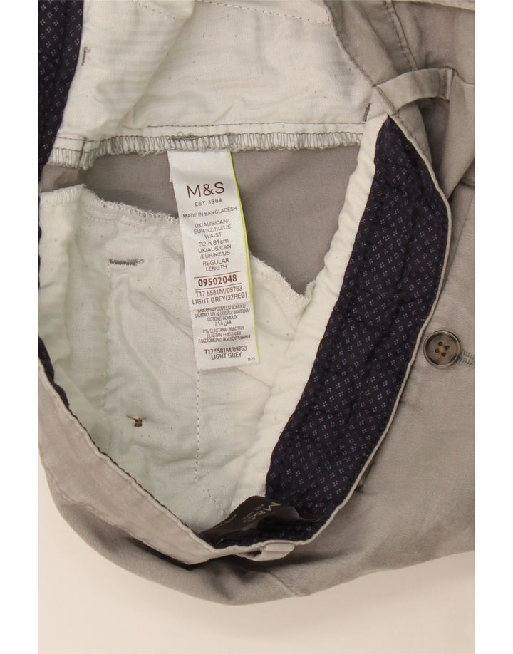 MARKS & SPENCER Herren Chinoshorts W32 mittelgraue Baumwolle