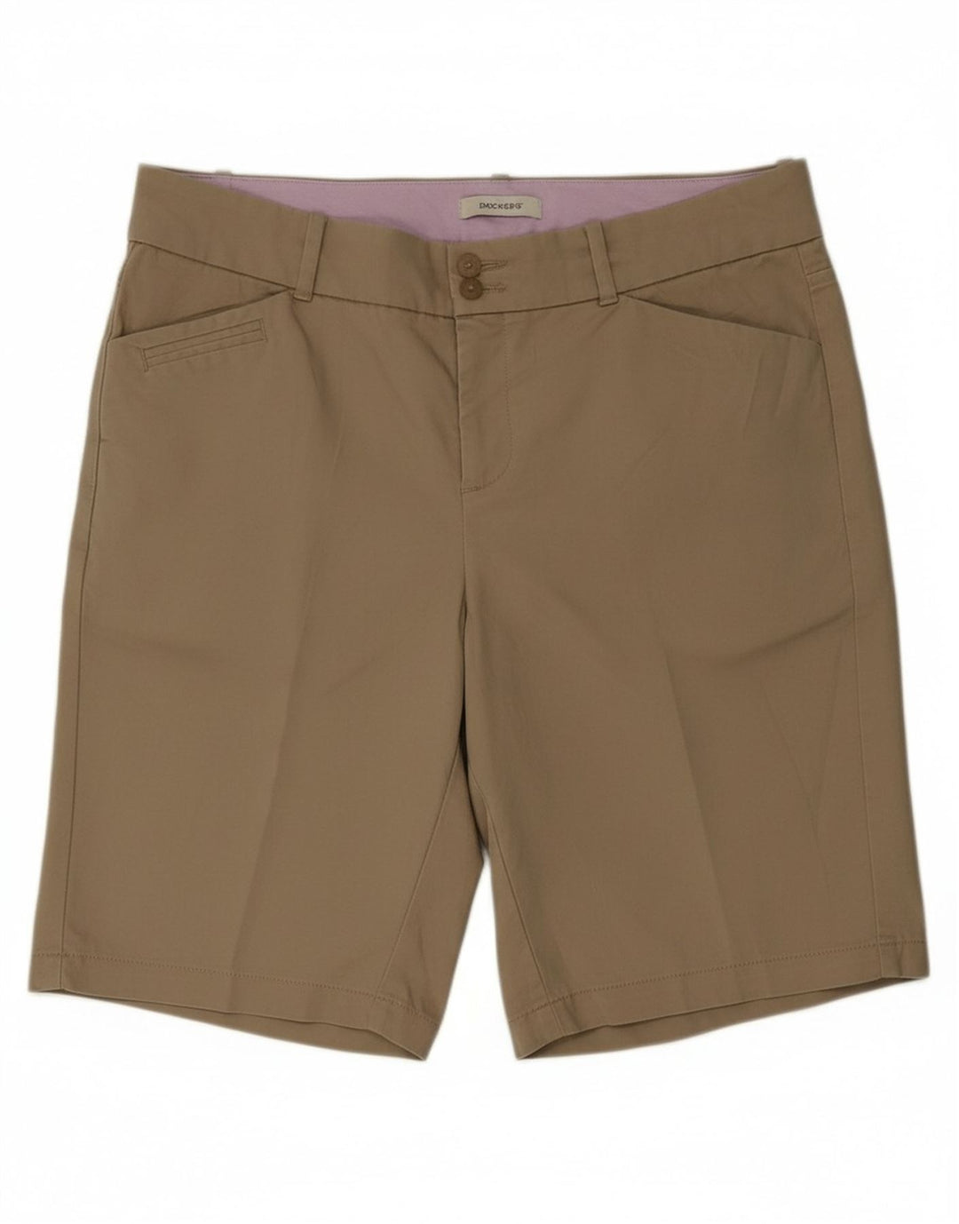 DOCKERS Womens Chino Shorts US 12 Large W34 Beige Cotton