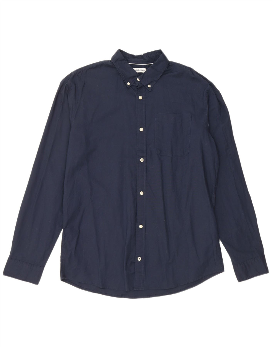 Jack & Jones Herrenhemd XL Marineblau Baumwolle