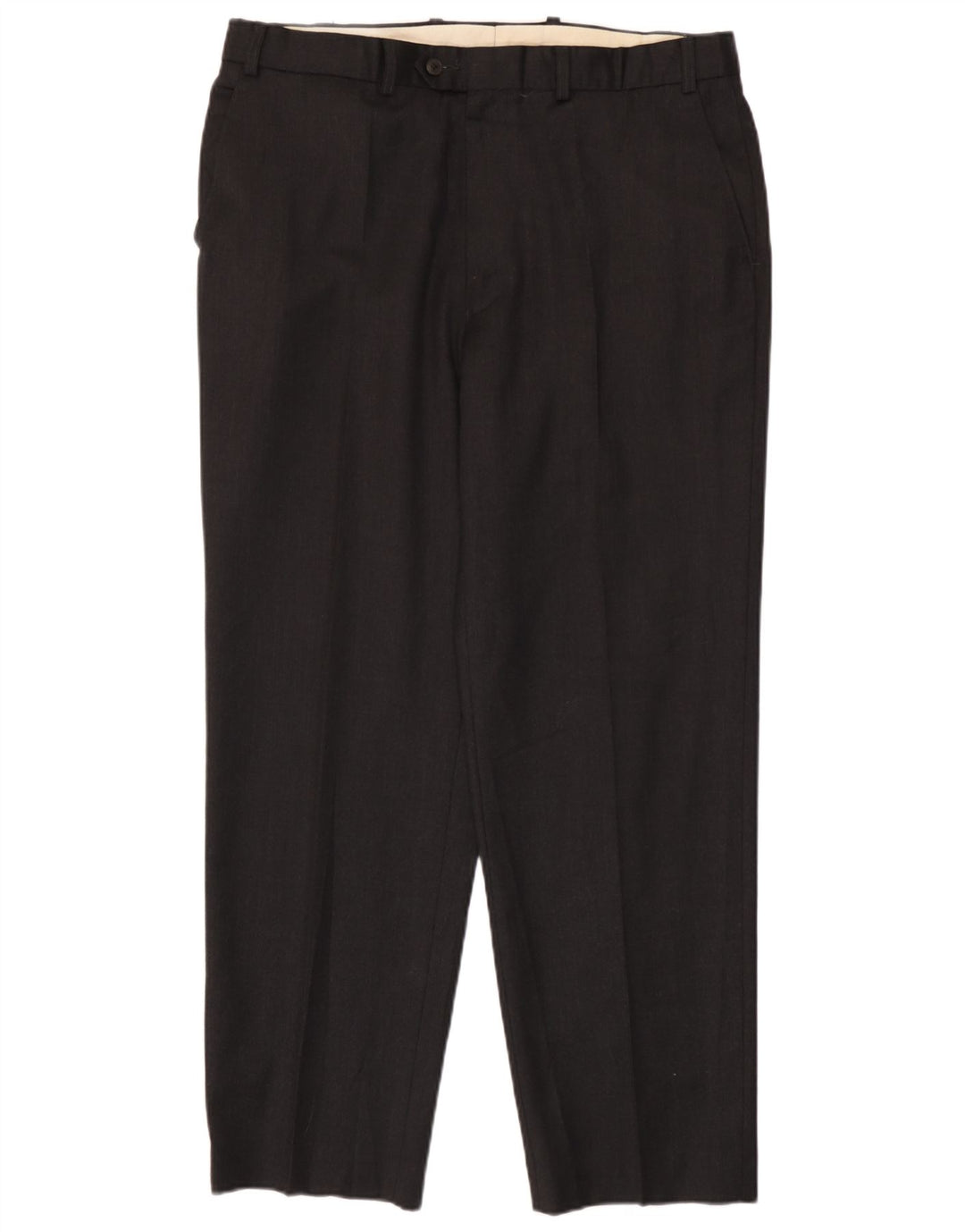 Gerade Herren-Anzughose von Marks & Spencer, W38, L31, schwarze Wolle