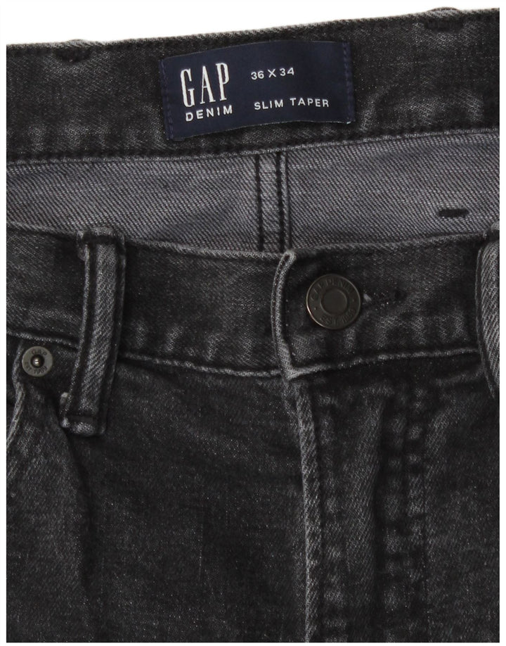 Gap Herren Slim Tapered Jeans W36 L34 Graue Baumwolle