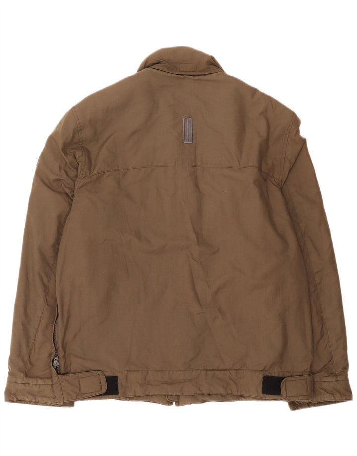 Gas Herren-Utility-Jacke mit Kapuze, UK 40, großes braunes Nylon