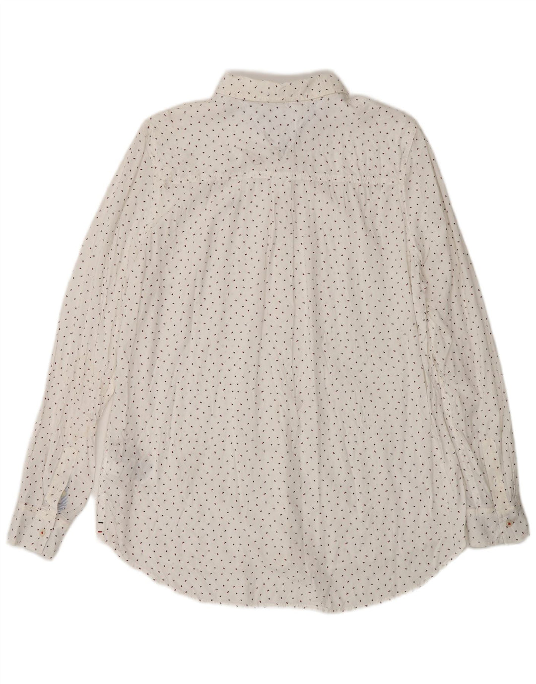 Tommy Hilfiger Damen-Hemd UK 16, groß, weiß geflecktes Lyocell