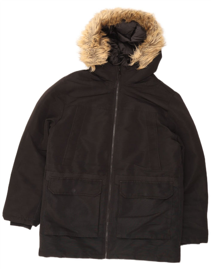 Jack & Jones Herren-Parka mit Kapuze, Größe 40, Größe L, Schwarz, Polyester