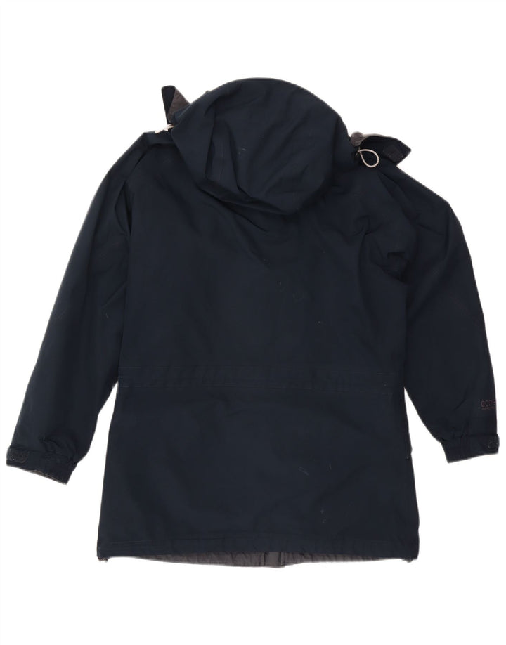 Berghaus Damen-Regenjacke mit Kapuze, übergroß, UK 10, Größe S, marineblaues Nylon