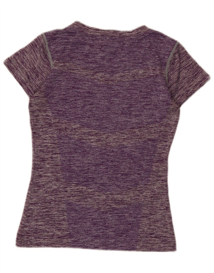 Nike Damen Dri Fit T-Shirt Top UK 12 Mittellila meliertes Polyester