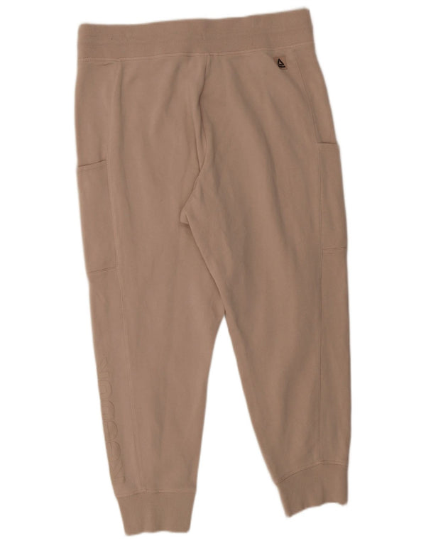 Reebok Womens Graphic Trainingshose Jogger UK 18 XL Beige Baumwolle