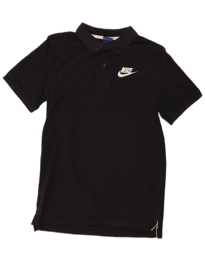 Nike Herren-Poloshirt, Größe S, schwarze Baumwolle