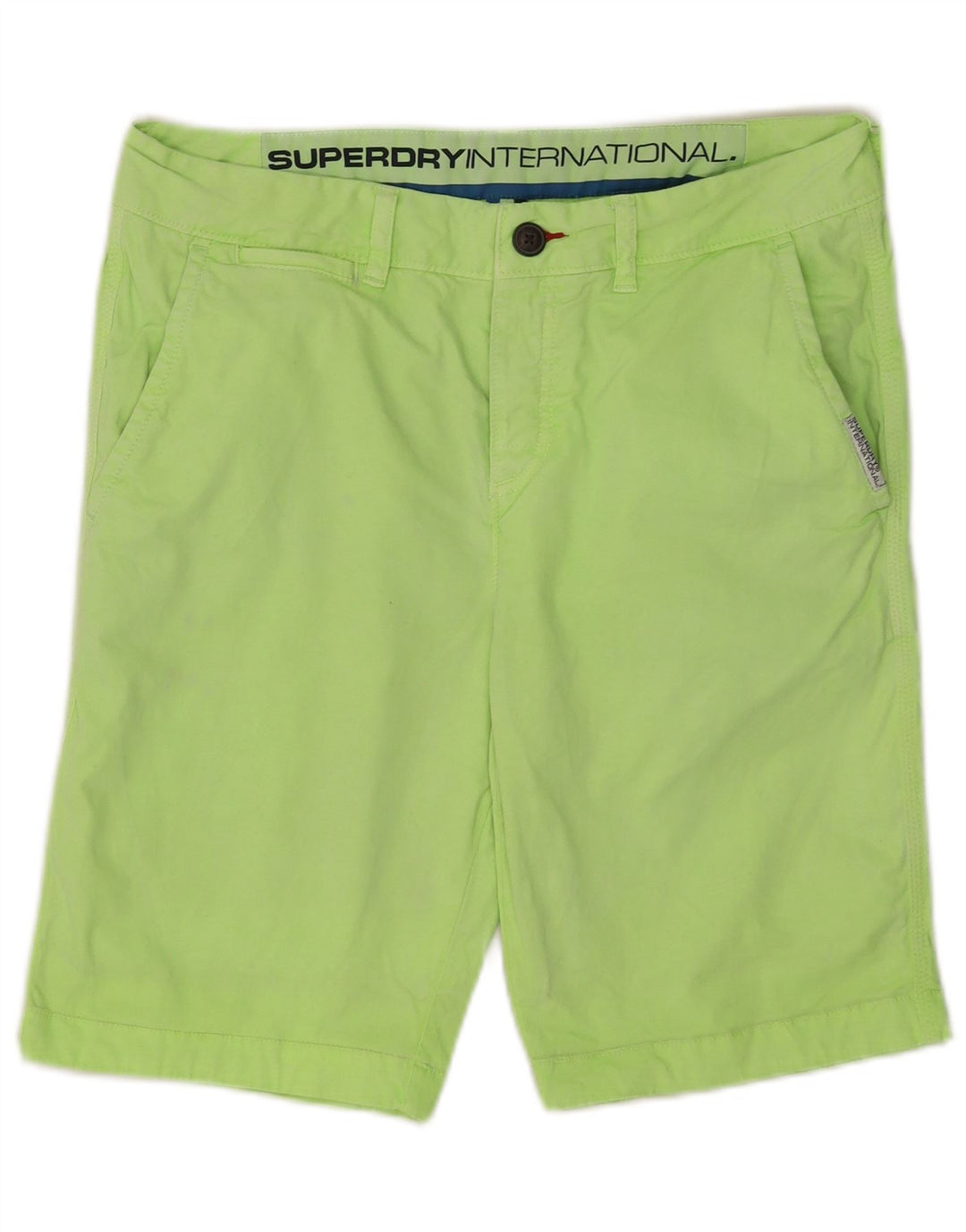Superdry Herren Chino-Shorts, Größe S, W29, grüne Baumwolle