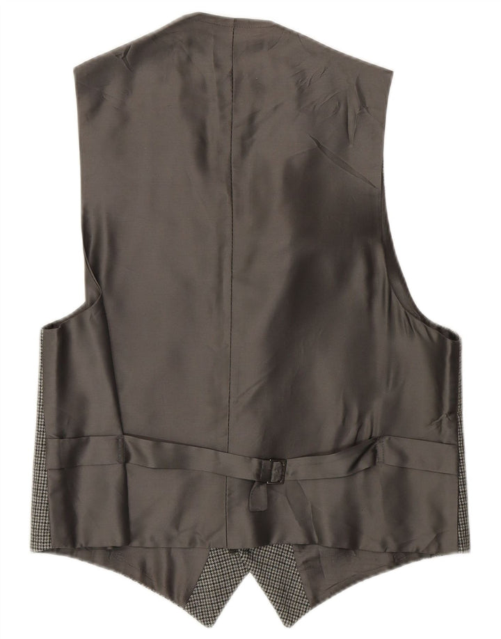 Vintage Herren Weste Mittelgrau Hahnentritt