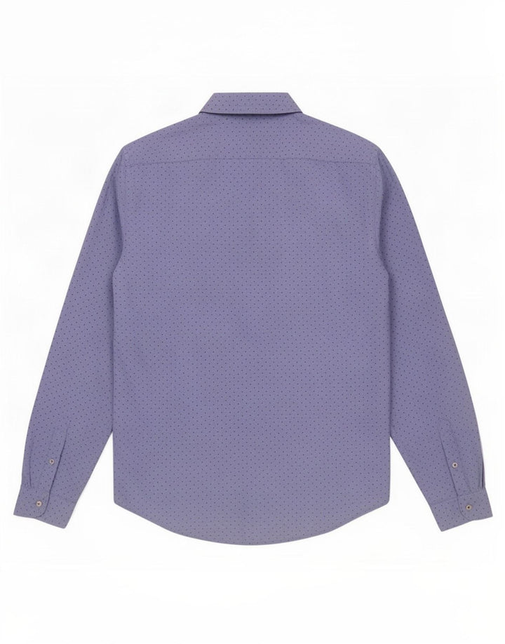 Zara Herren Slim Fit Hemd Mittelblau gepunktet