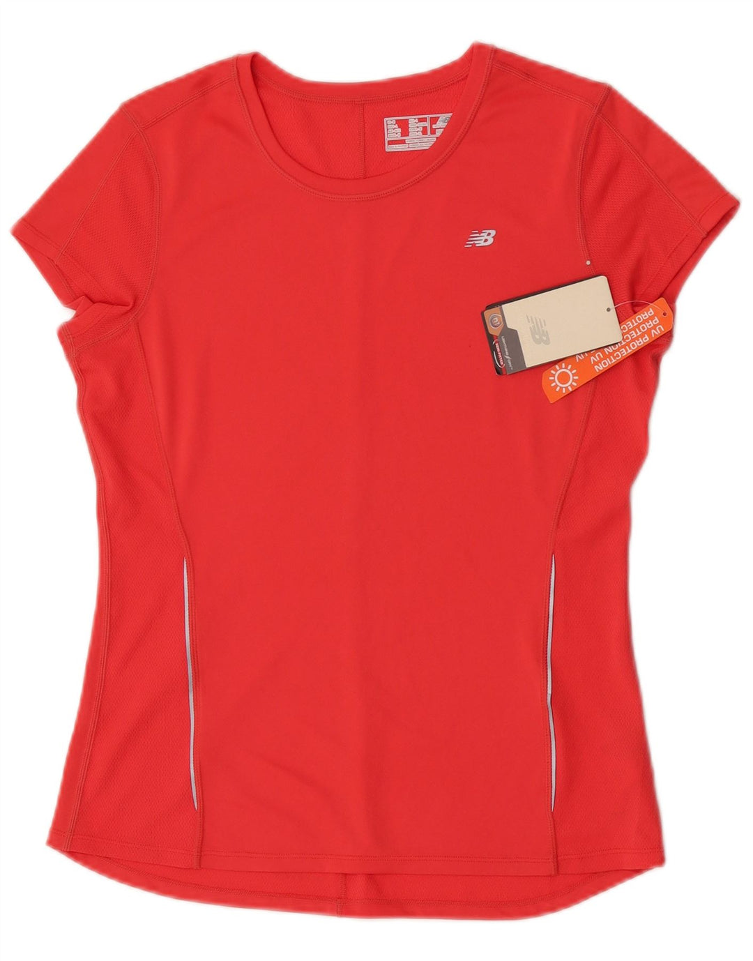 New Balance Damen T-Shirt Top UK 14 Large Rot Polyester