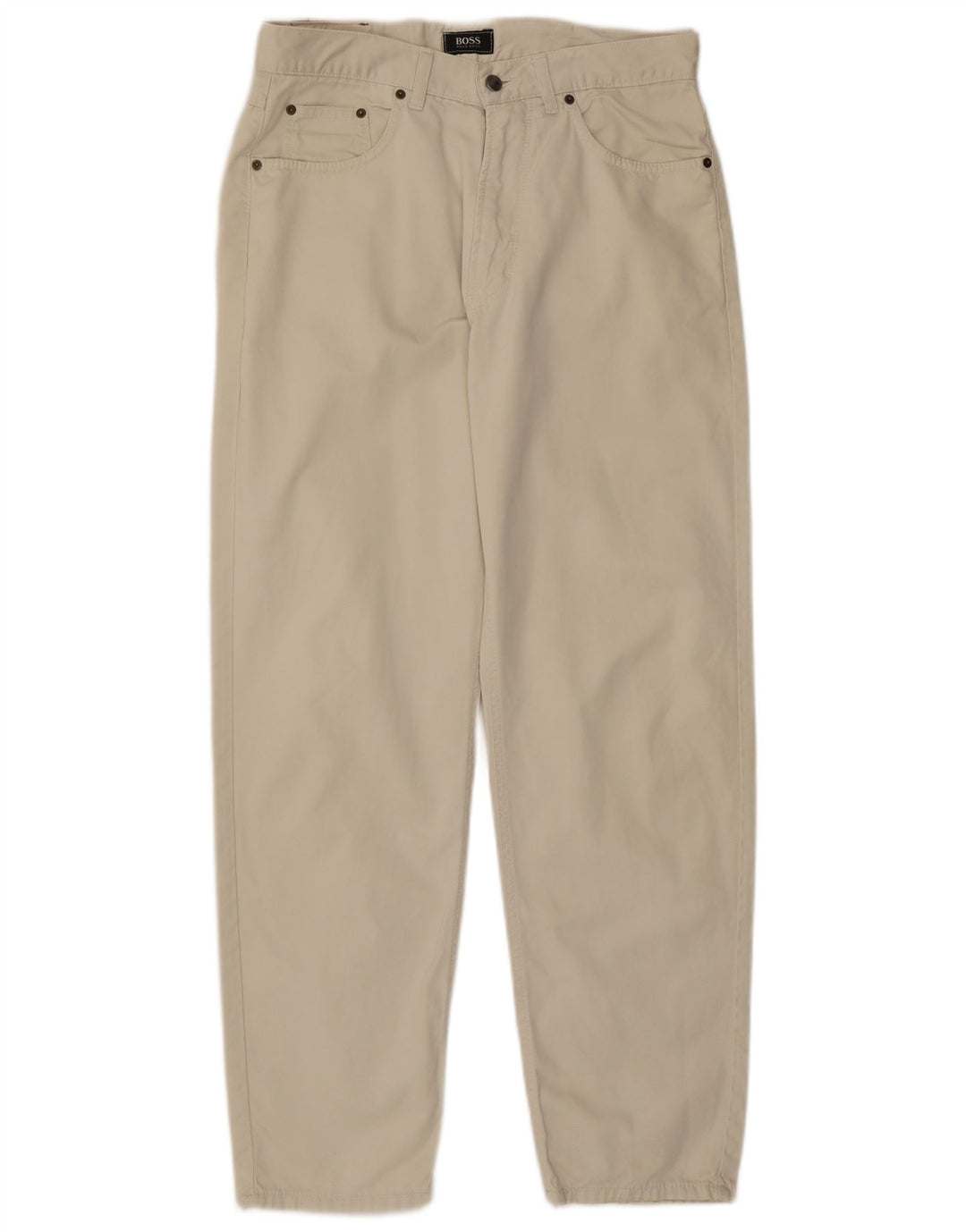 HUGO BOSS Herren Arkansas Tapered Jeans W34 L32 Weiße Baumwolle