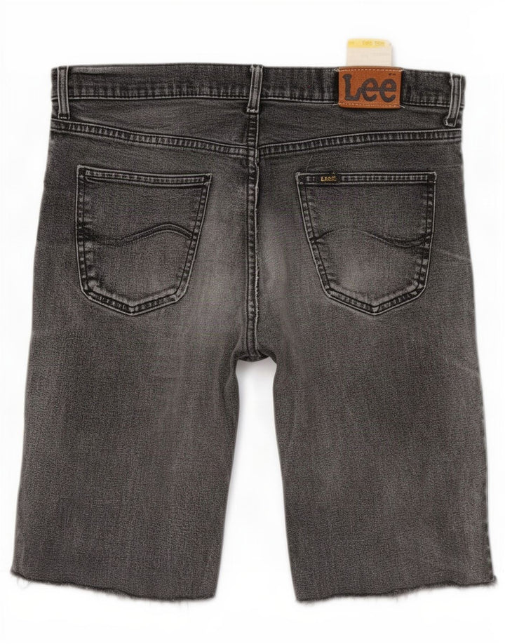 Lee Herren Brooklyn Denim Shorts W36 Große graue Baumwolle