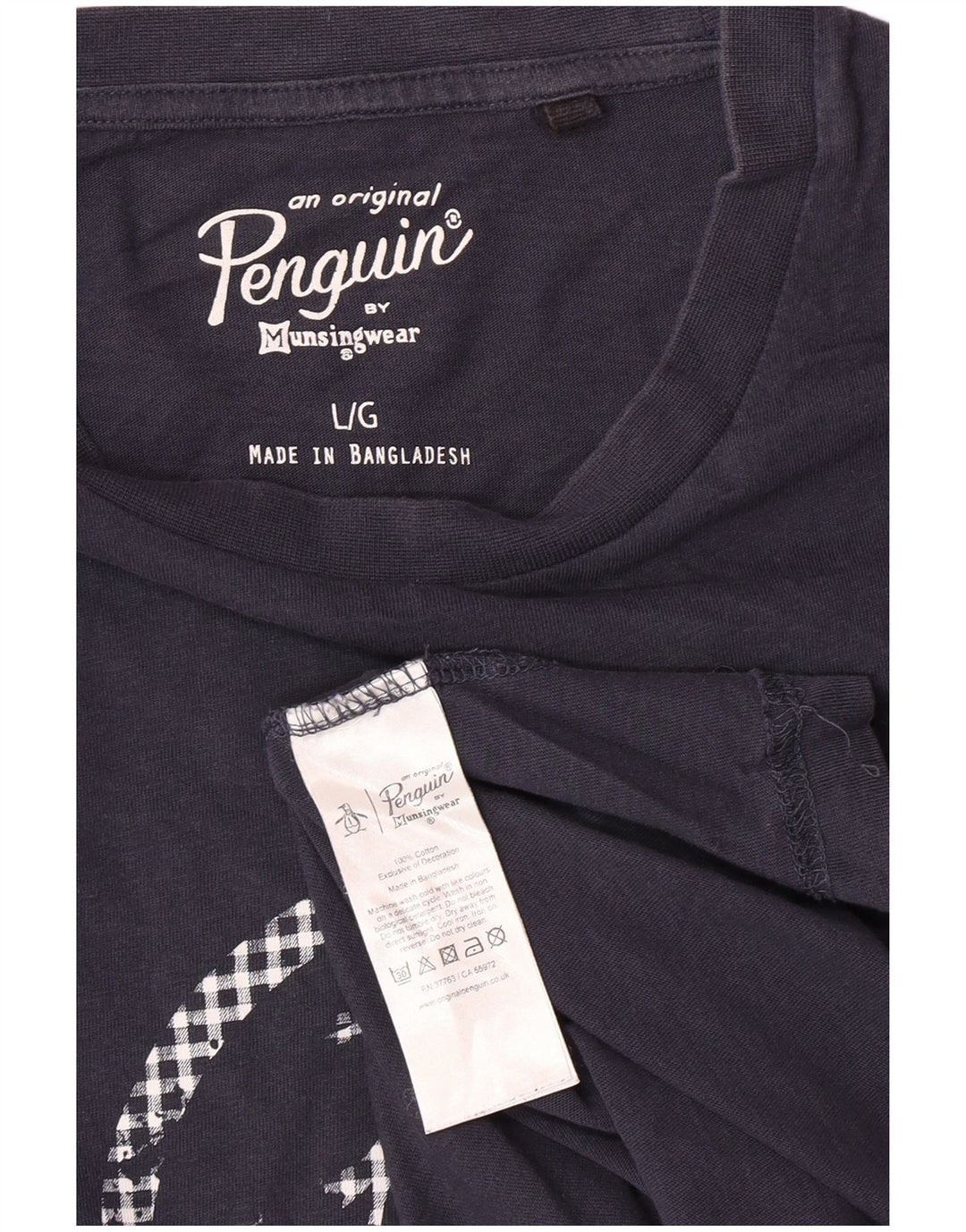 PENGUIN Grafik-T-Shirt für Damen, UK 16, Größe L, Marineblau, Baumwolle